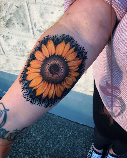 Explore pain tattoo ideas, creative tattoo ideas in Lopez Island, available at Soot and Bone Body Art Studio