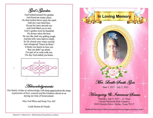 Funeral Home «Bethesda Memorial Funeral Directors & Crematory Services», reviews and photos, 106 Terrace Dr, DeSoto, TX 75115, USA