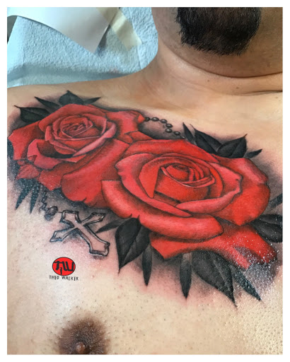 Explore heaven and hell tattoo ideas, creative tattoo ideas in Atlanta, available at Golden Anchor Tattoo