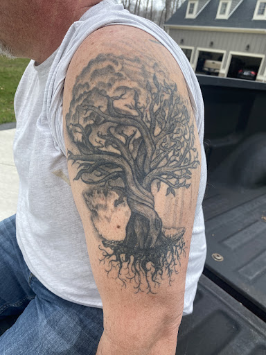 Explore chest and stomach tattoo ideas, creative tattoo ideas in Fairview, available at Ink Angel Studios