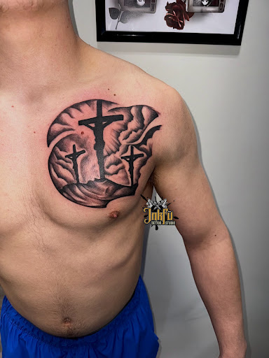 Explore deer antler tattoo ideas, creative tattoo ideas in Omaha, available at Inkfu Tattoo Studio