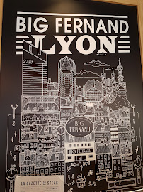 Menu du Big Fernand à Lyon