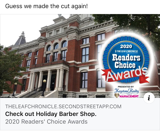 Barber Shop «Holiday Barber Shop», reviews and photos, 305 N Riverside Dr, Clarksville, TN 37040, USA