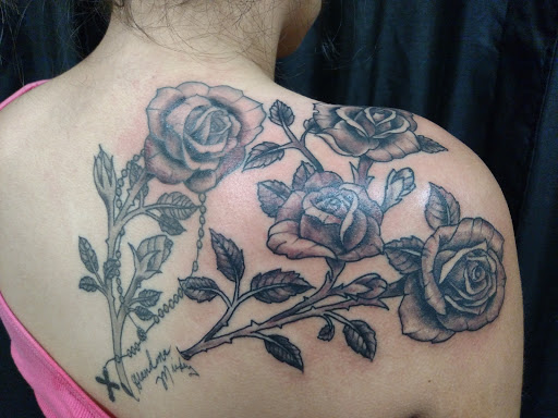 Explore swimming tattoo ideas, creative tattoo ideas in Las Cruces, available at Camino Tattoo Studio & Art Gallery