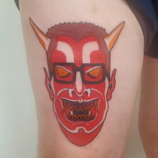 Explore manchester united tattoo ideas, creative tattoo ideas in Kearney, available at Bread N Butter Tattoo