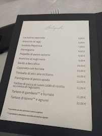 Restaurant sicilien Peperosa à Syracuse (le menu)