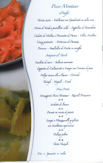 Menu / carte de Ristorante Porto Salvo à Terracina