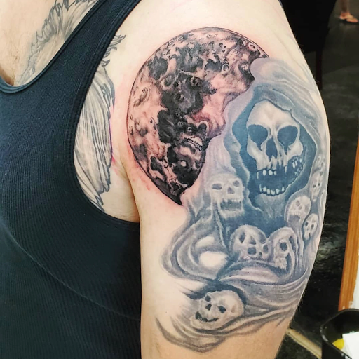 Explore red string of fate tattoo ideas, creative tattoo ideas in Kenosha, available at Kenosha Tattoo Company