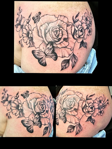 Explore good neck tattoo ideas, creative tattoo ideas in Dallas, available at Triple H ink Tattoos