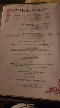 Carte du Restaurant Le Côté Lac à Les Salles-sur-Verdon