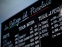 Pizzeria La Bottega del Pizzolaio - Tuscolana à Rome (le menu)
