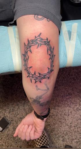 Explore tattoo ideas graffiti, creative tattoo ideas in Lenoir, available at Golden Cardinal Gallery