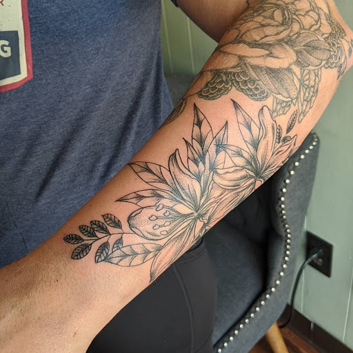 Explore spider-man tattoo ideas, creative tattoo ideas in Lawrence, available at Standard Electric Tattooing