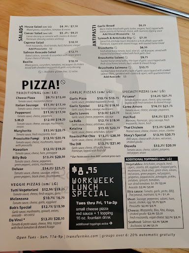 Pizza Restaurant «Transfer Pizzeria Café», reviews and photos, 101 W Mitchell St, Milwaukee, WI 53204, USA