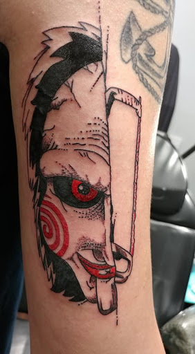 Explore ideas for leg sleeve tattoos, creative tattoo ideas in Nashville, available at Titan Tattoo