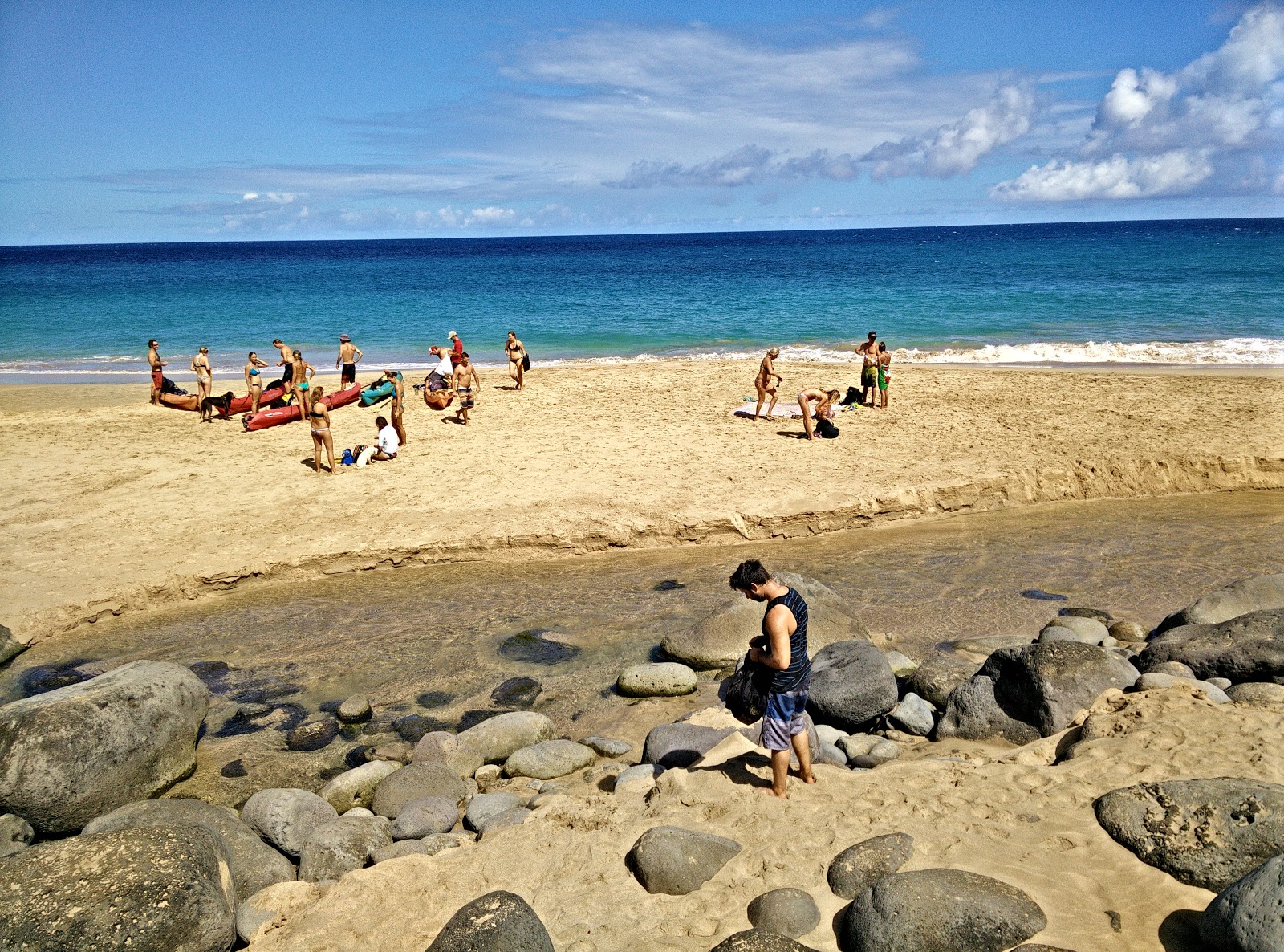 Foto van Hanakapiai Beach gelegen in een natuurlijk gebied