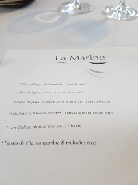 La Marine à Noirmoutier-en-l'Île menu