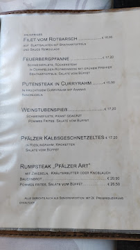 Menu / carte de Weinstube Ultes UG à Ellerstadt