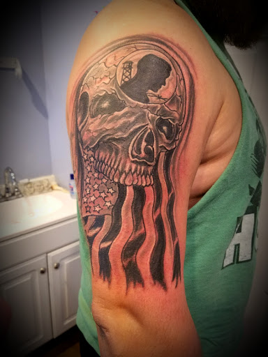 Explore yorkie tattoo ideas, creative tattoo ideas in Bridgeport, available at Pike Street Studios Tattoo and Body Piercing