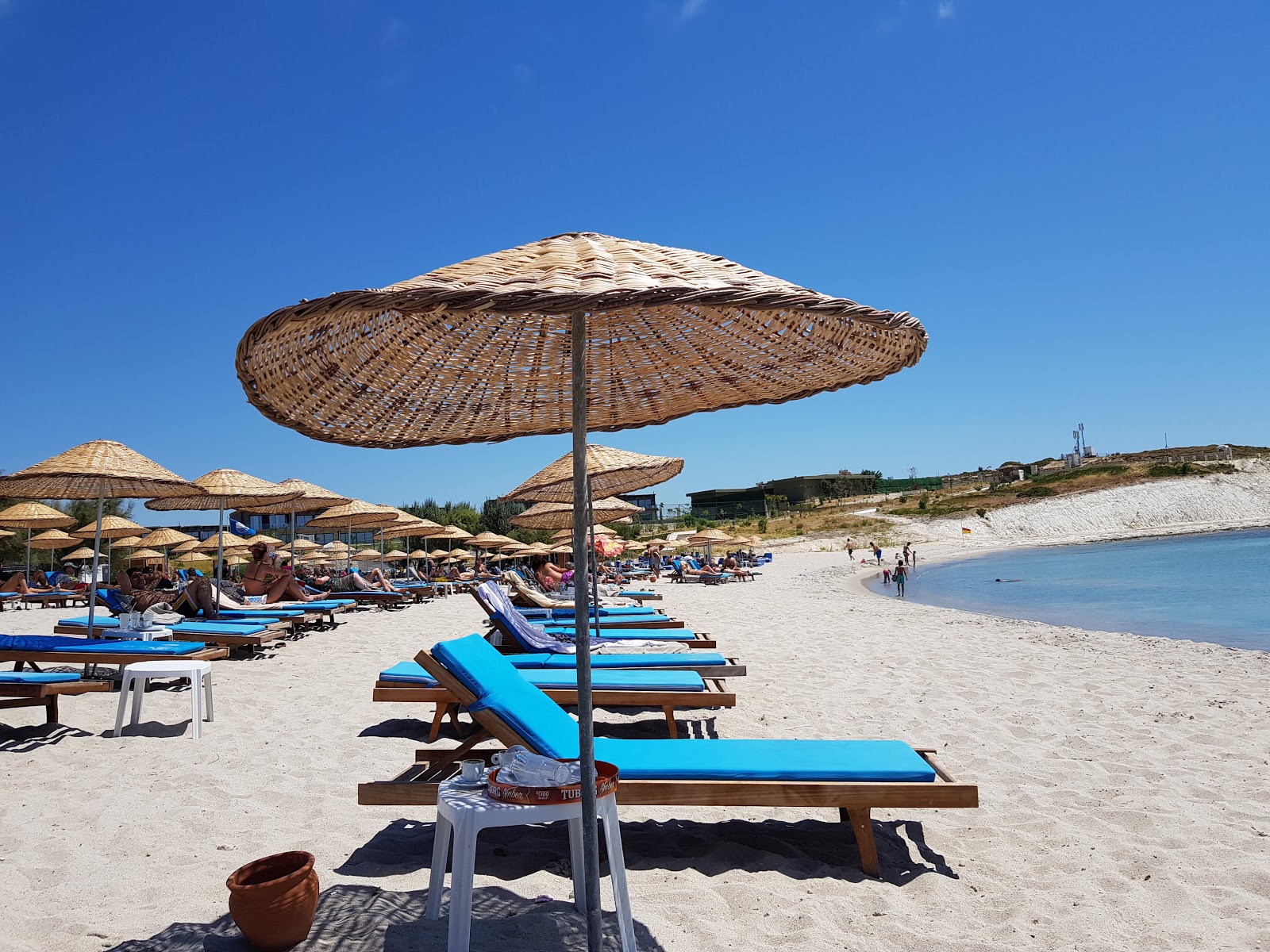 Foto van Piyade Plaji met turquoise puur water oppervlakte