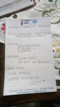 Menu du Ca' Erbosa à Ravenna