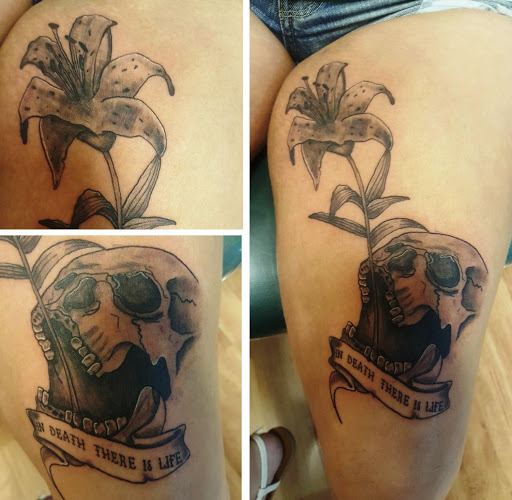 Explore tie dye tattoo ideas, creative tattoo ideas in Owensboro, available at BnB Tattoos & Piercings