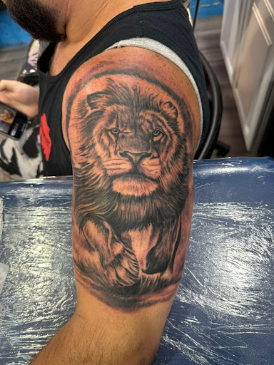 Explore tattoo placement ideas, creative tattoo ideas in Derby, available at Greyscale Tattoo