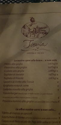 Tiresia Restaurant à Rimini menu