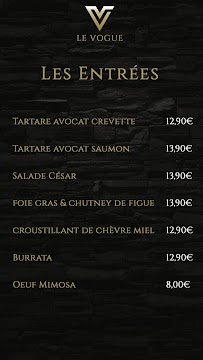 Restaurant halal Le vogue à Saint-Denis (le menu)