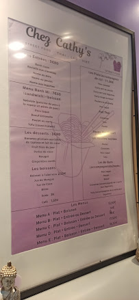Carte du Chez Cathy’s - Street Food à Paris