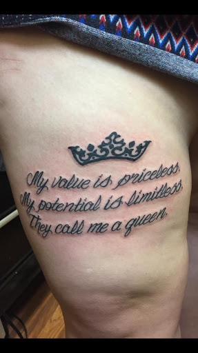 Explore reading tattoo ideas, creative tattoo ideas in Manassas, available at Exposed Temptations Tattoo