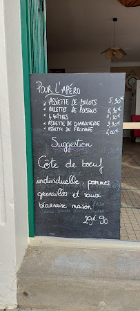 Café de la Plage à Saint-Hilaire-de-Riez menu