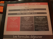 Restaurant Le Comptoir à Concarneau (le menu)