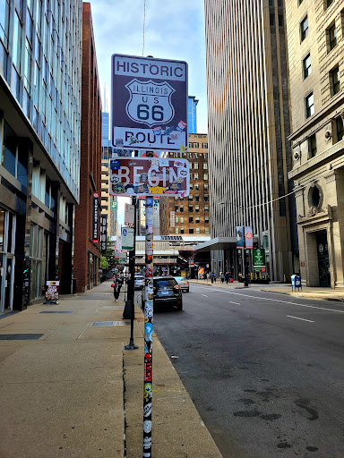 Historic Route 66 Begin Sign, 78-98 E Adams St, Chicago, IL 60603