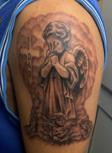 Explore blessing tattoo ideas, creative tattoo ideas in Rogers, available at Ink Solutions Tattoo