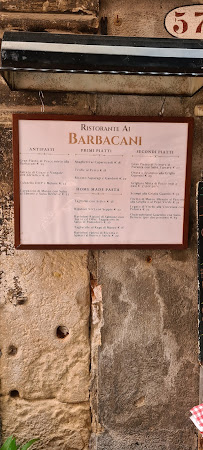 Ristorante ai Barbacani à Venice menu