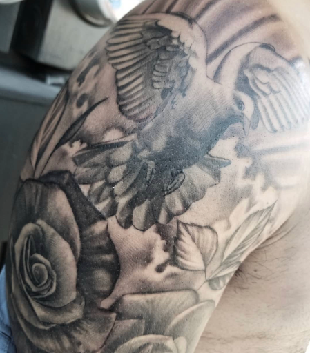 Explore tattoo ideas for hips, creative tattoo ideas in San Antonio, available at Firme Copias Tattoo Studio