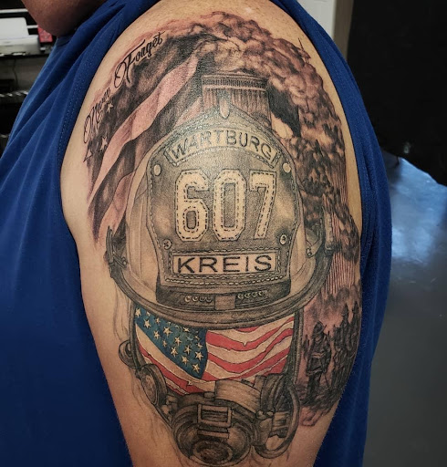Explore painter tattoo ideas, creative tattoo ideas in Harriman, available at Sunbright Tattoo Factory