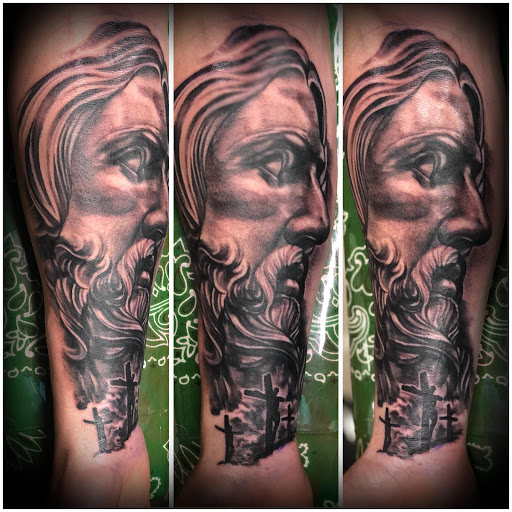 Explore london name tattoo ideas, creative tattoo ideas in Fort Worth, available at Darkside of Texas Tattoo & Piercing
