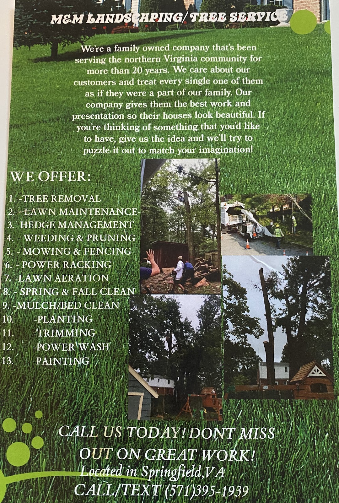 M&M Landscaping and Tree Service