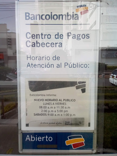 BANCOLOMBIA CENTRO DE PAGOS CABECERA
