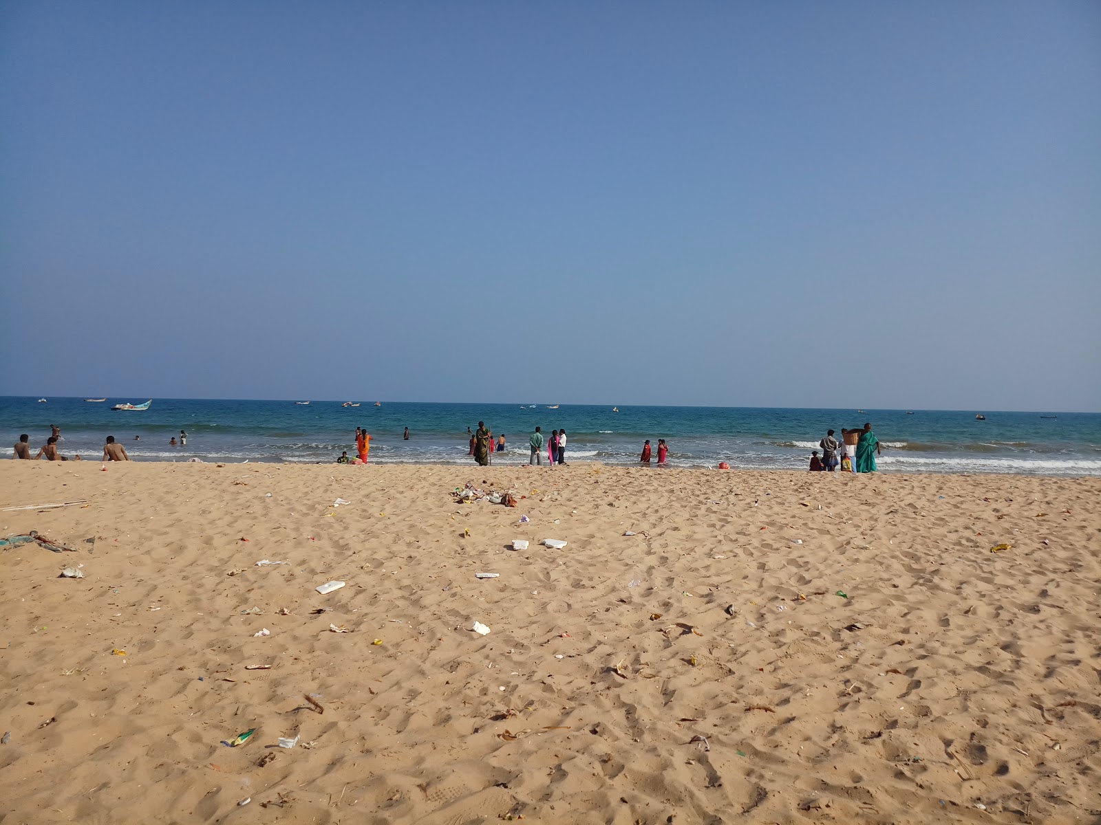 Fotografija Kothapatnam Beach z dolga ravna obala