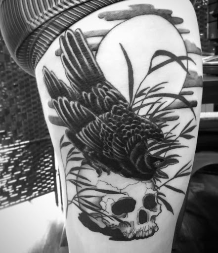 Explore slash tattoo ideas, creative tattoo ideas in Lawrence, available at Standard Electric Tattooing