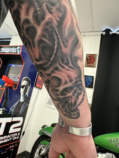 Explore mens inner bicep tattoo ideas, creative tattoo ideas in Orland, available at K1LL3R ARTW0RK