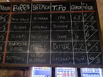Bar à bières Birreria Art. 17 à Florence (le menu)