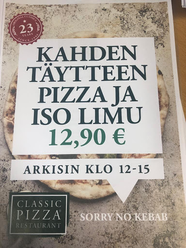 Classic Pizza Tampereen Kylpylä