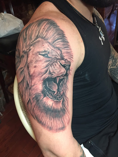 Explore electrical tattoo ideas, creative tattoo ideas in New York, available at Redink Tattoo Studio