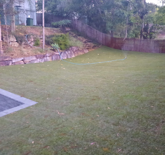 The site was sloping, and we wanted a more level neat lawn. The site was difficult to access, and they took on the challenge