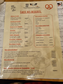 Restaurant La Cloche à Obernai menu