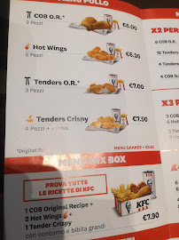 Menu / carte de KFC à Orio al Serio